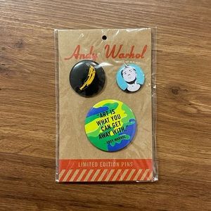 Andy Warhol Limited Edition Pins - Set of 3